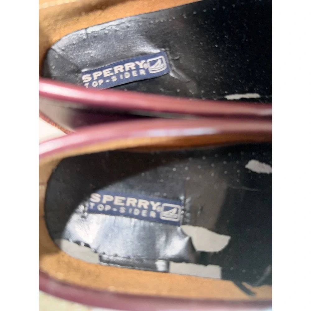 Sperry Loafers Burgundy Colton Penny Loafer Boy 1.5M Leather Slip On Dress Shoes